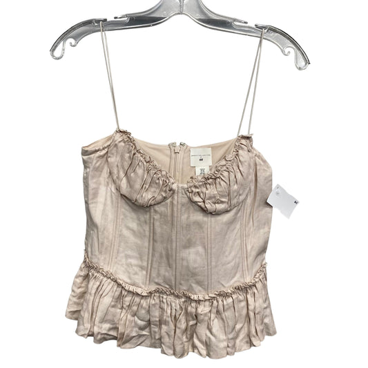 Top Sleeveless By H&M In Beige, Size:Xs