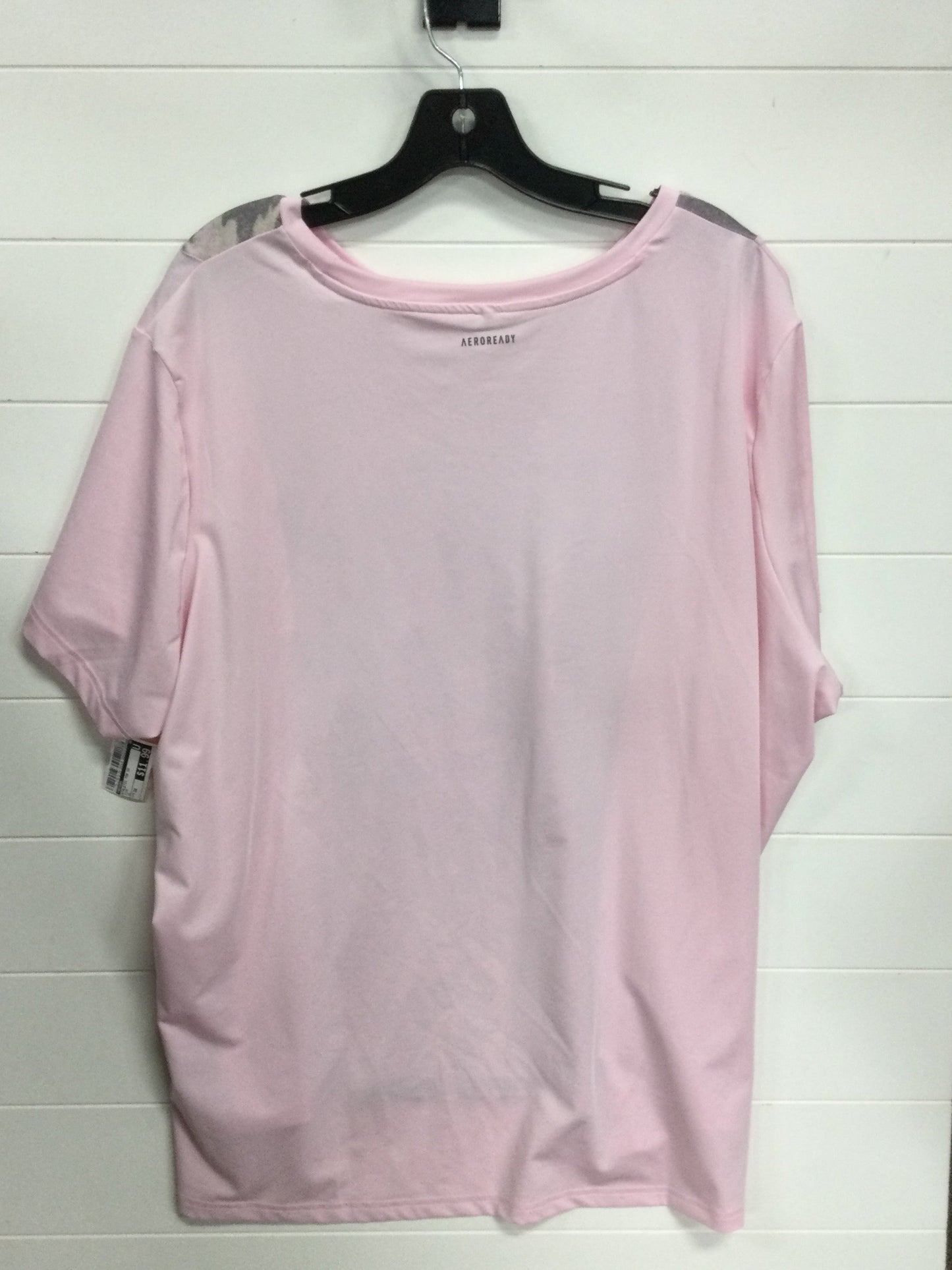 Athletic Top Ss By Adidas In Pink, Size:3X