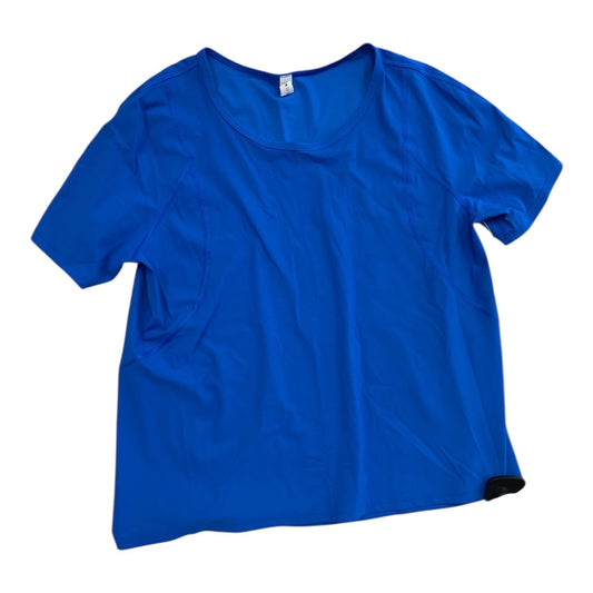 Athletic Top Ss By Lululemon In Blue, Size:4