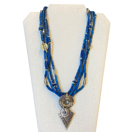 Necklace Statement By Lia Sophia In Blue
