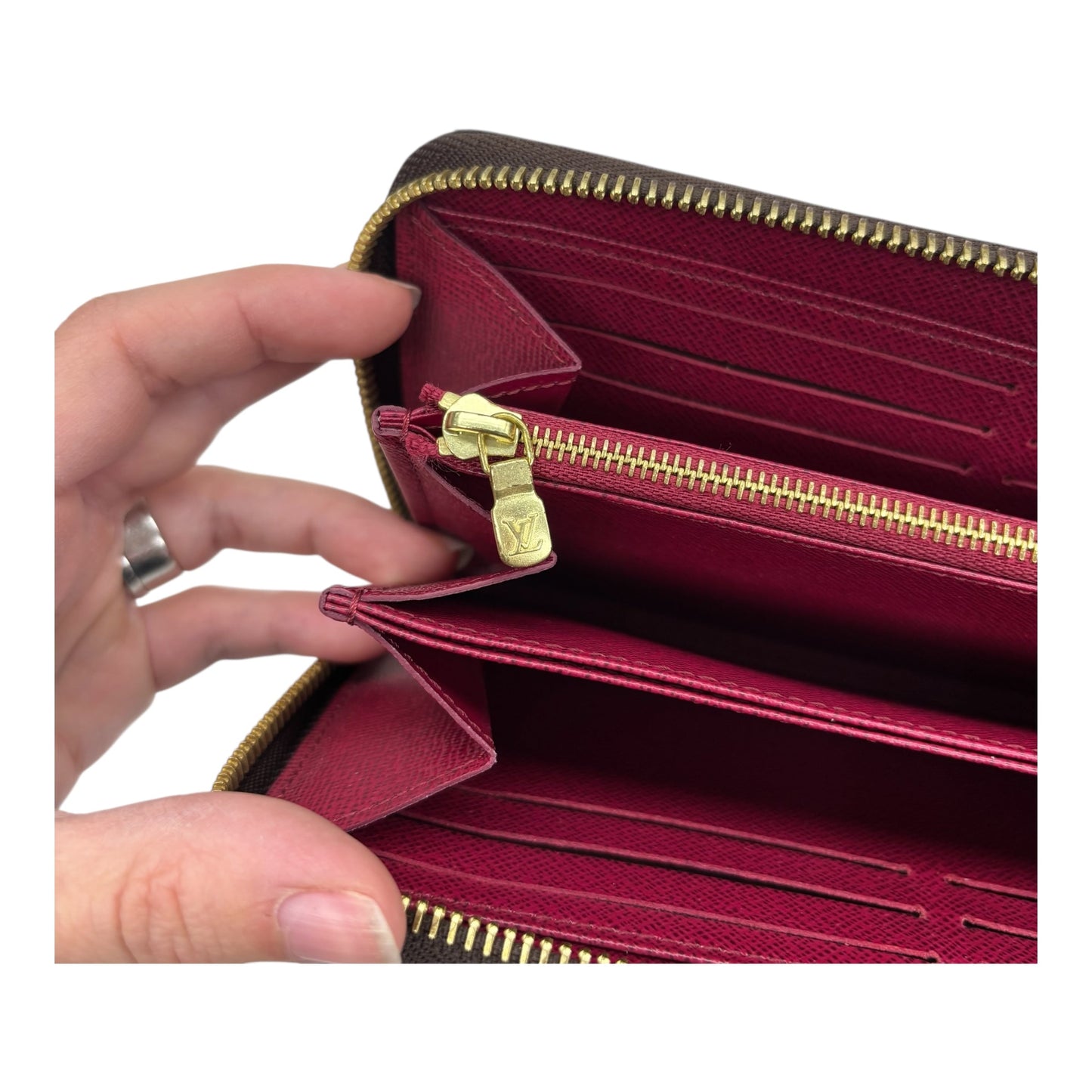 Wallet Luxury Designer By Louis Vuitton In Brown, Size:Large