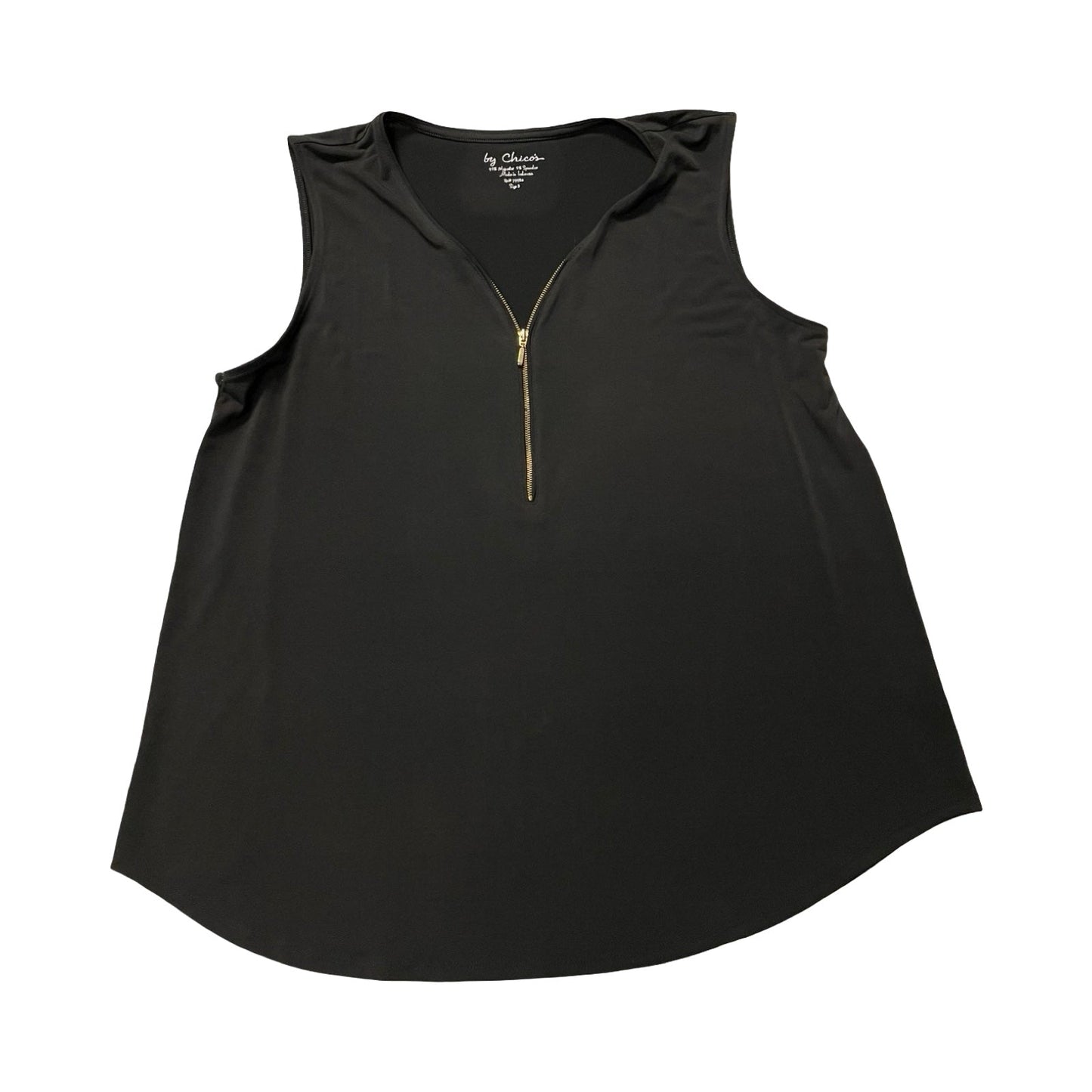 Top Sleeveless By Chicos In Black, Size:Xl