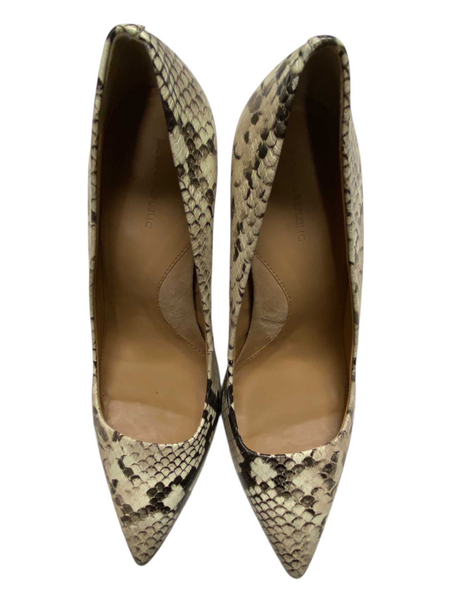 Shoes Heels Block By Banana Republic In Animal Print, Size:9.5
