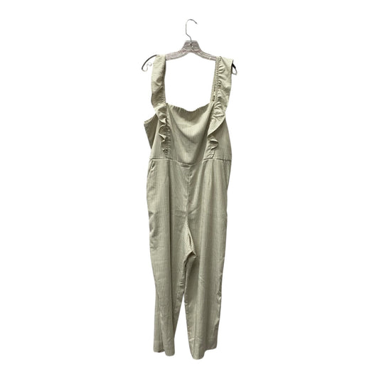 Jumpsuit By Gap In Tan & White, Size:1X