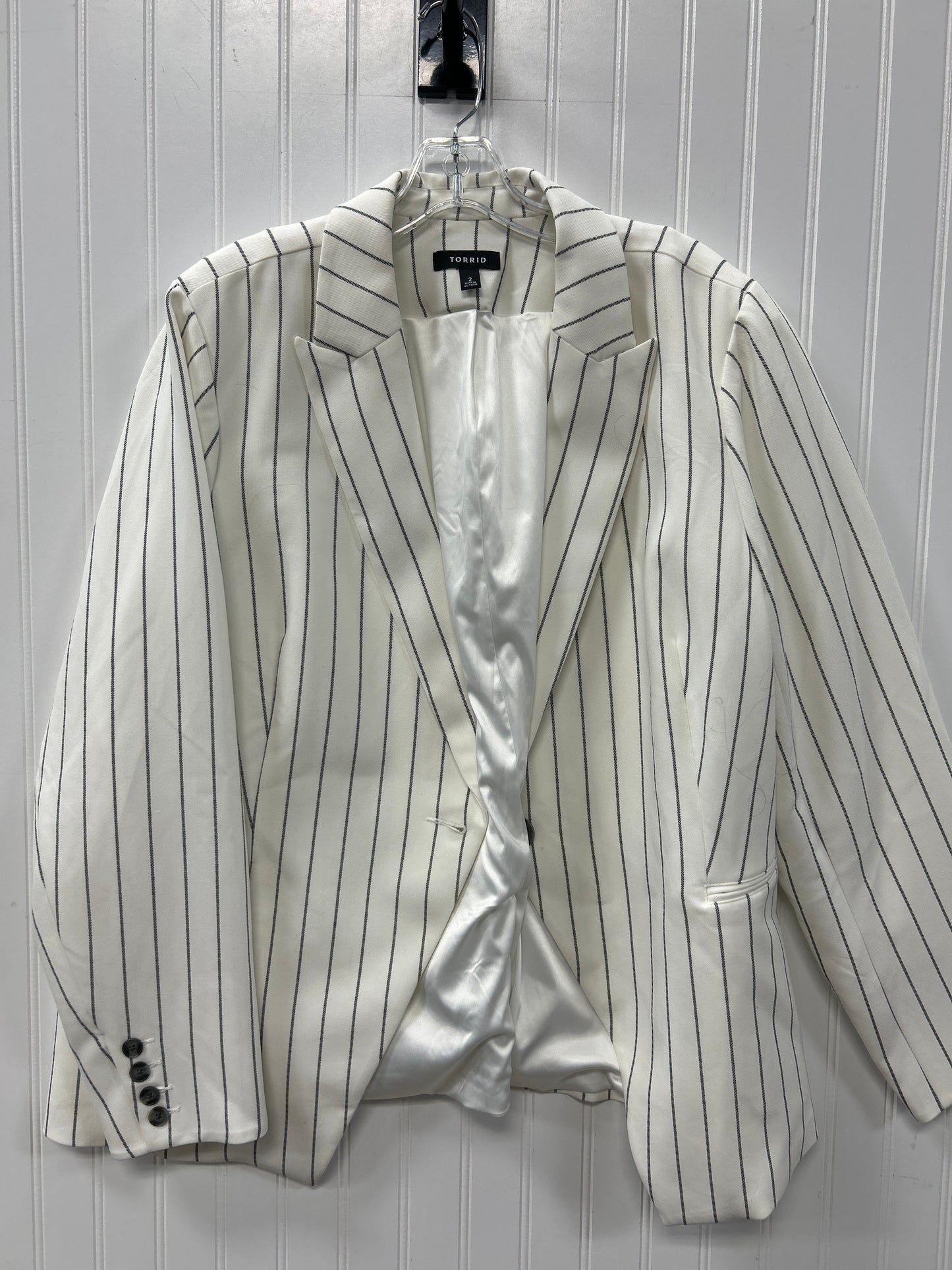 Blazer By Torrid In Cream, Size:2X