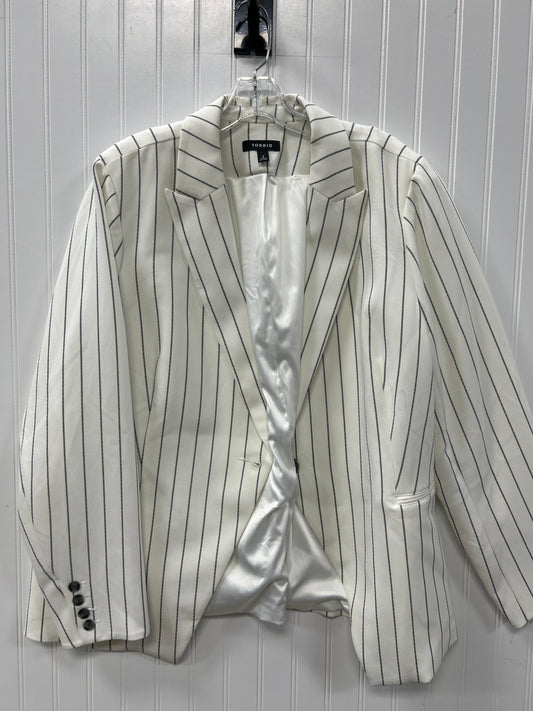 Blazer By Torrid In Cream, Size:2X