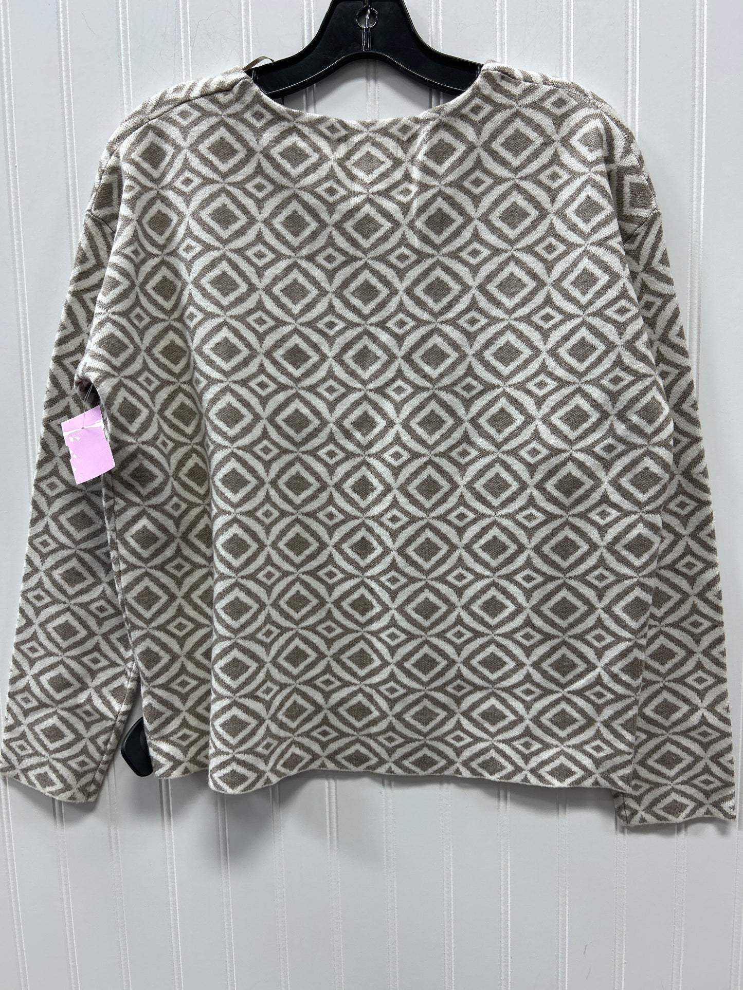 Top Ls By Halston In Cream & Tan, Size:S