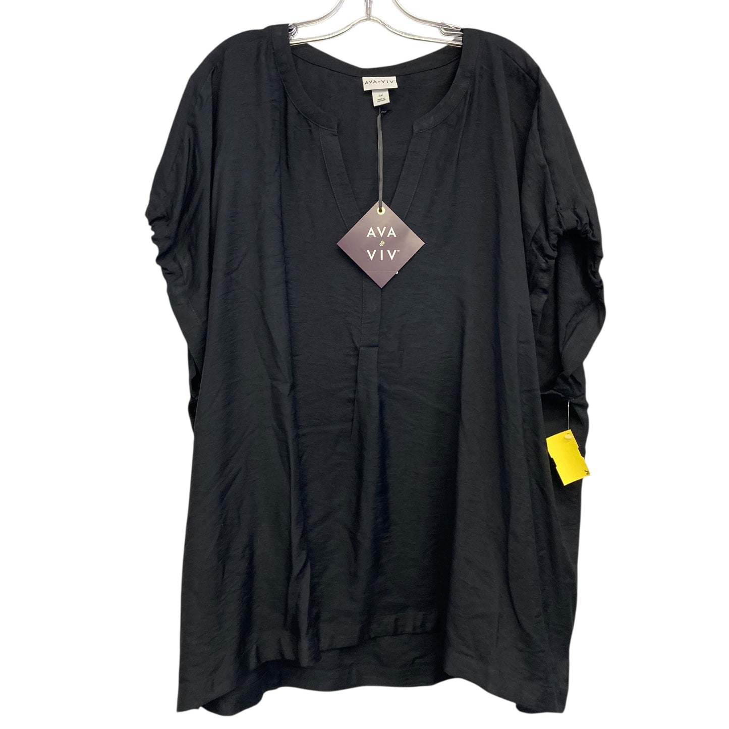 Top Ss By Ava & Viv In Black, Size:3X
