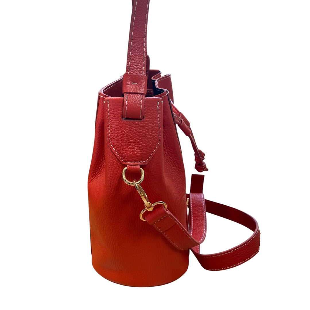 Handbag Leather By Cmb In Orange, Size:Medium