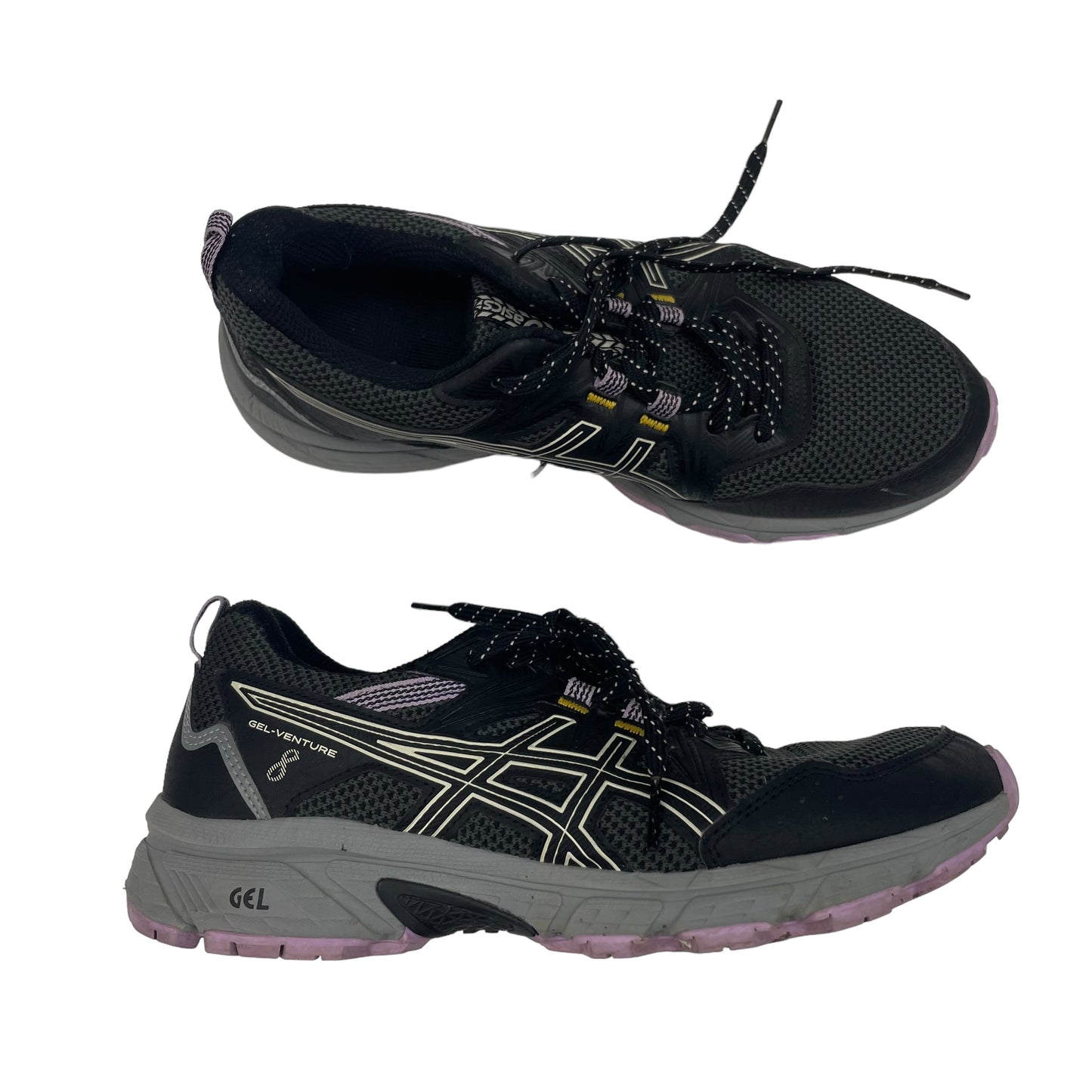 BLACK SHOES ATHLETIC by ASICS Size:7.5