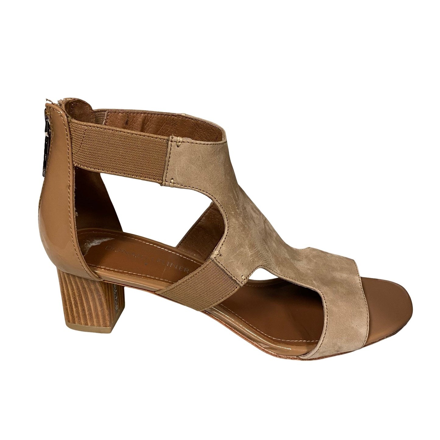 Sandals Heels Block By Donald Pliner In Brown, Size:8