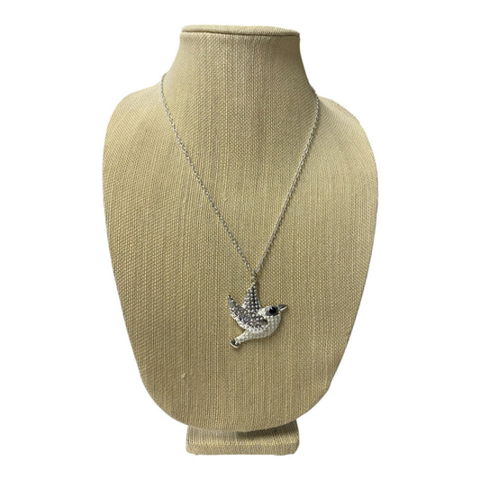 Necklace Pendant  In Silver & White