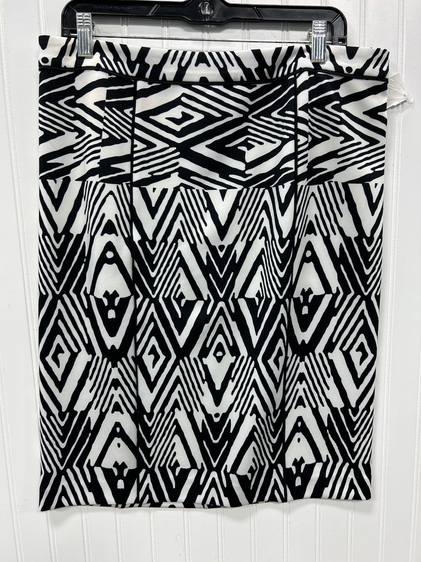 Skirt Midi By Calvin Klein In Black & White, Size:14
