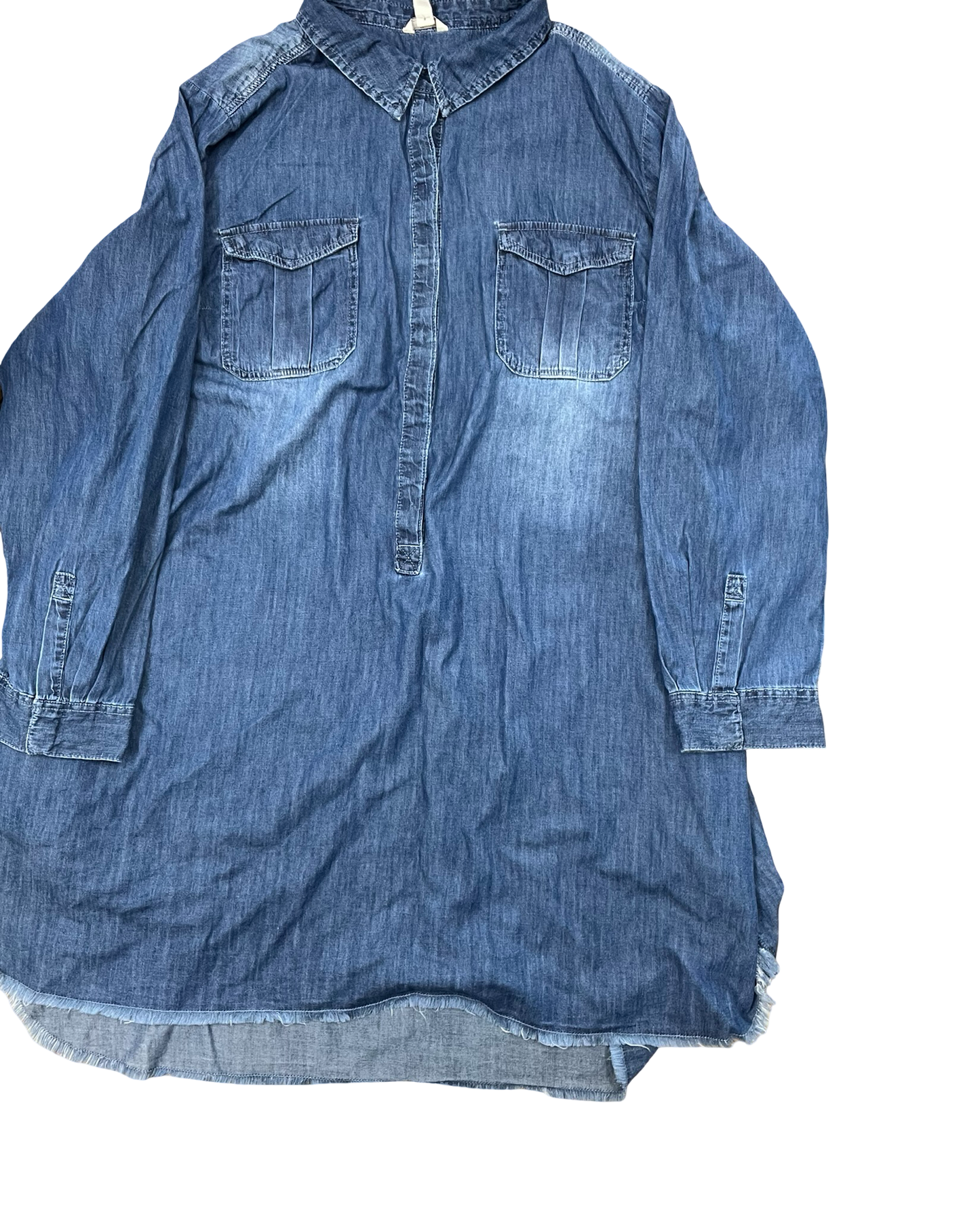 Dress Casual Midi By Cato In Blue Denim, Size:3x