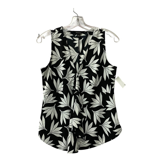 Top Sleeveless By Ann Taylor In Black & White, Size:S