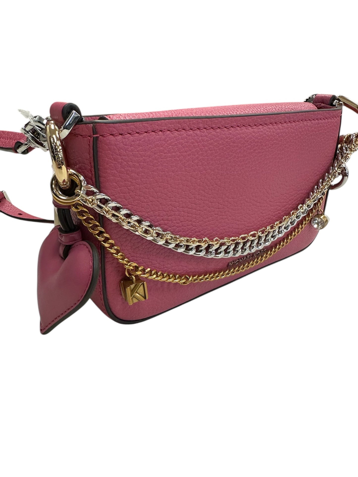 Crossbody Designer By Michael Kors In Pink, Size:Small