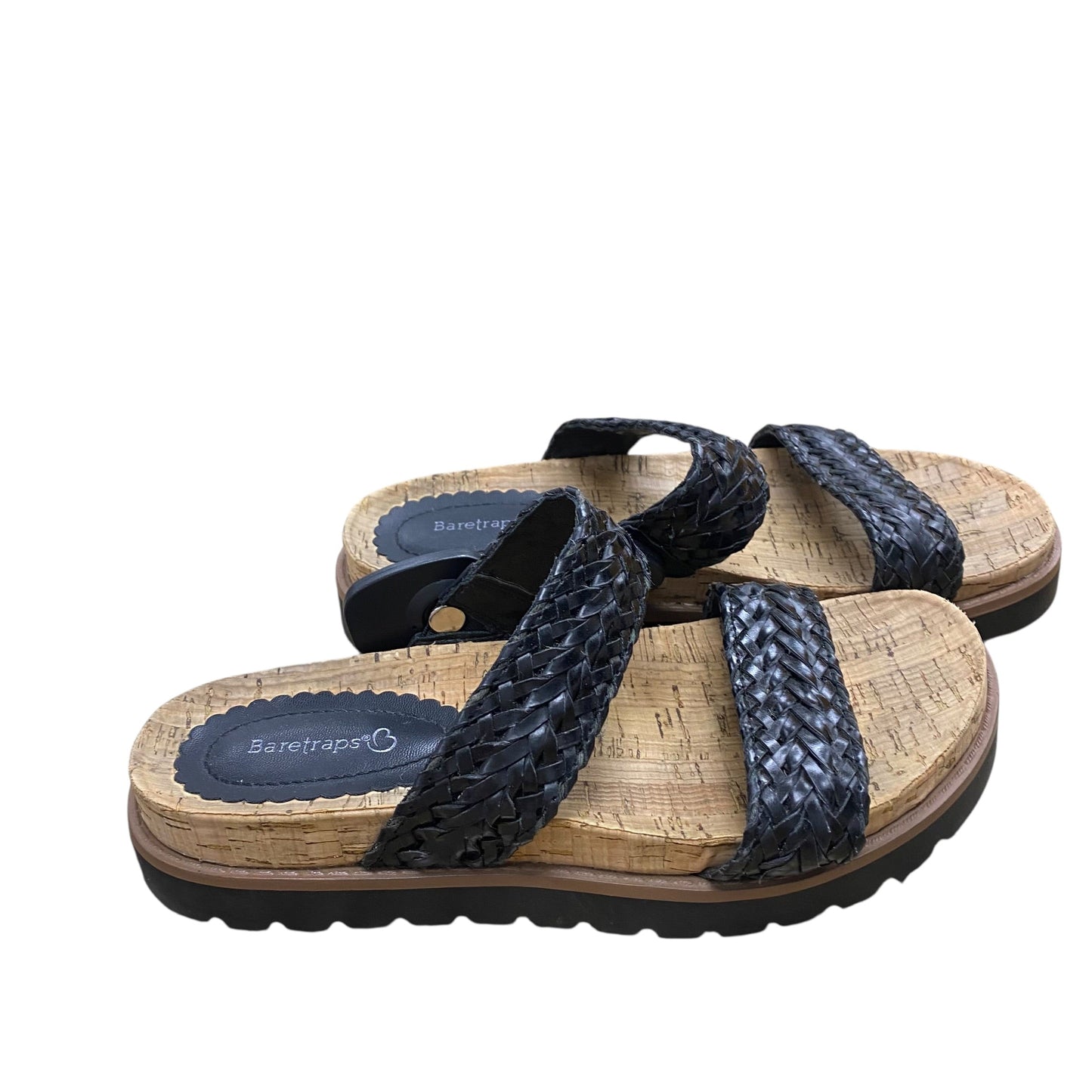 Sandals Flats By Bare Traps In Black, Size:8