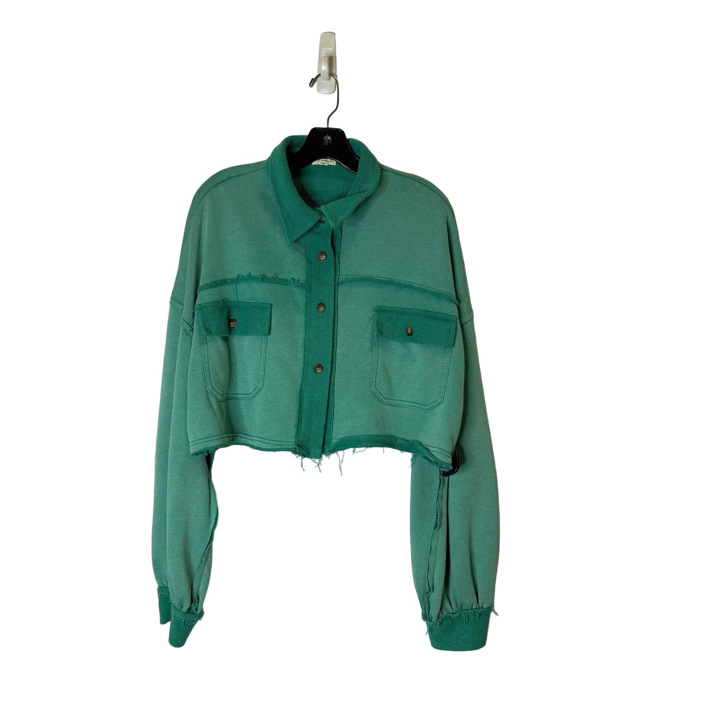 Jacket Shirt By Pol In Blue, Size:S