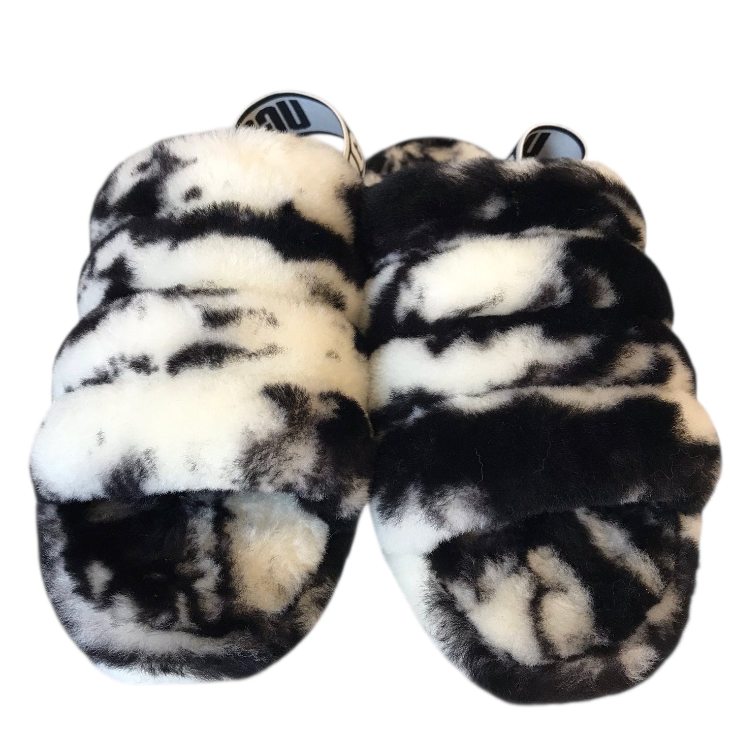 Slippers Designer By Ugg In Black & White, Size:9
