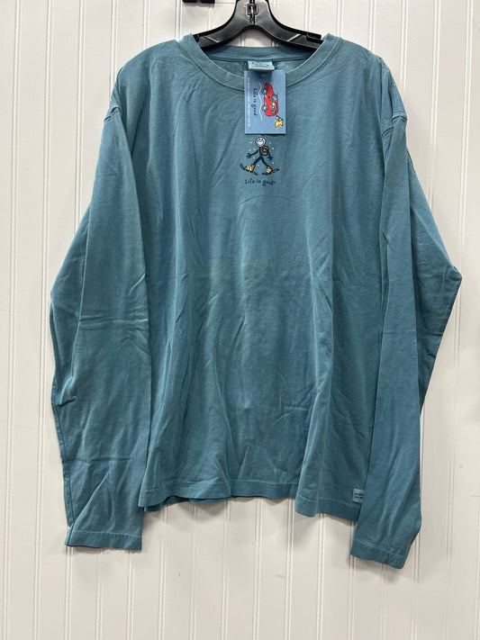 Top Ls By Life Is Good In Teal, Size:1X MWT