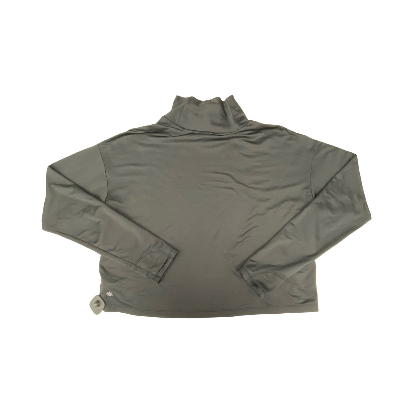 Athletic Top Ls Collar By Athleta In Black, Size:M