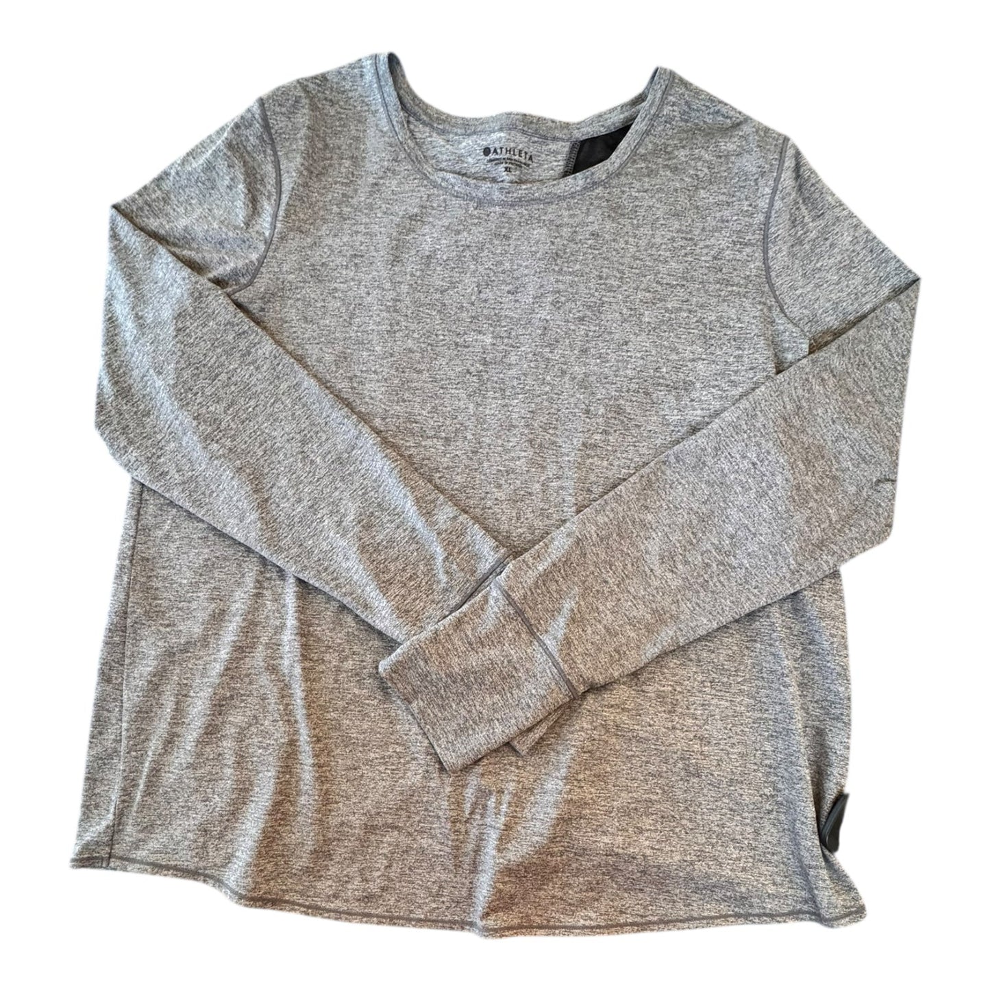 Athletic Top Ls Collar By Athleta In Grey, Size:Xl