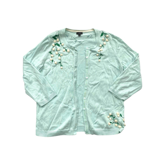 Sweater Cardigan By Talbots In Blue, Size:L