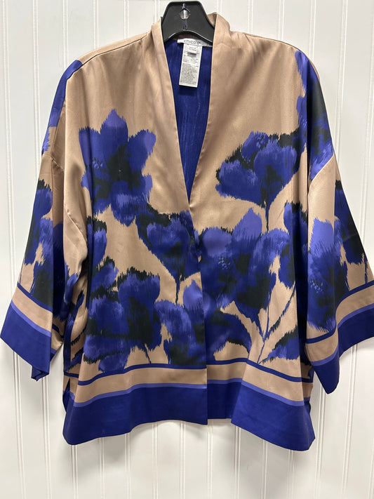 Top Ls By Chicos In Blue & Brown, Size:Xxs