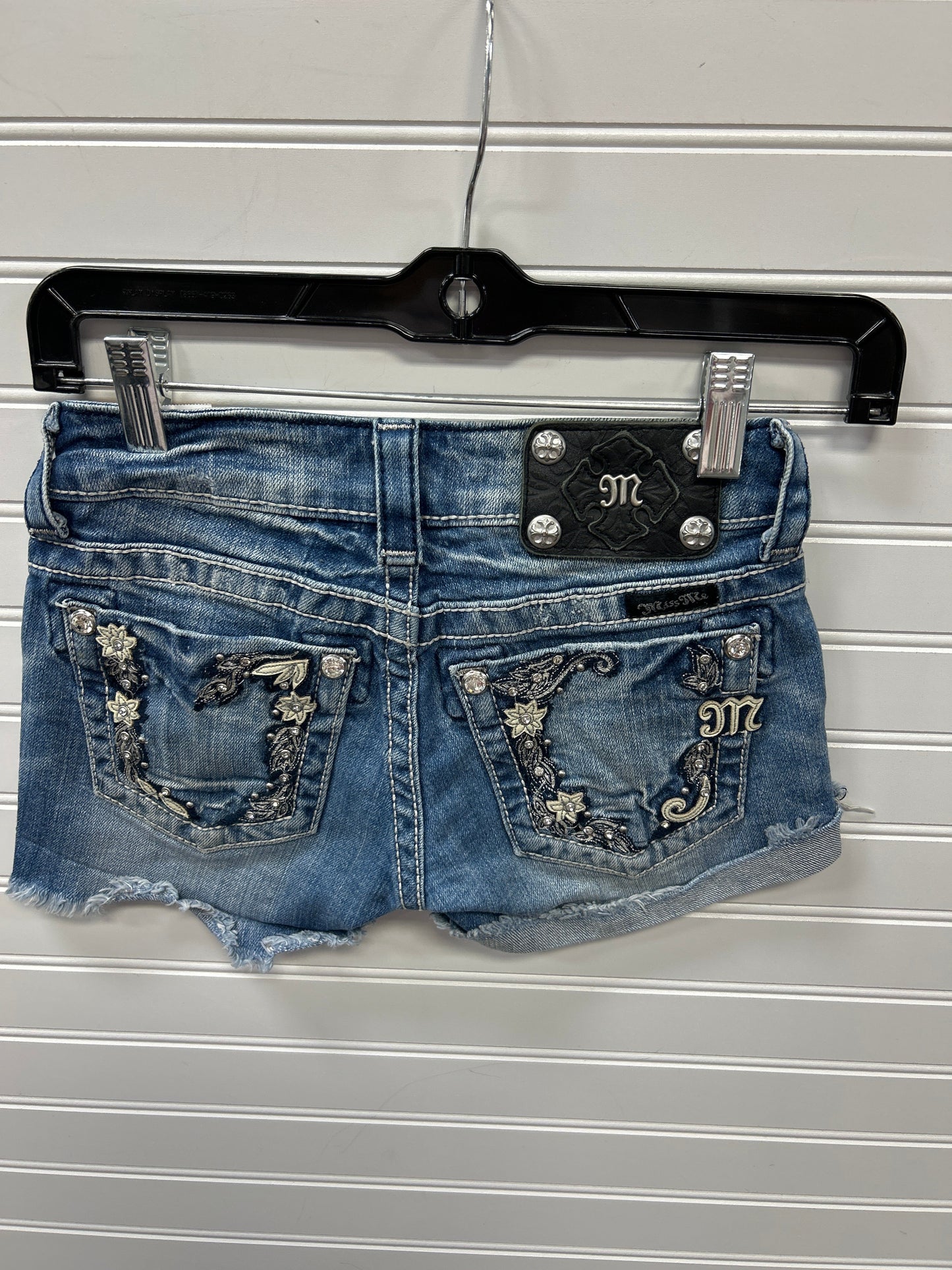 Shorts By Miss Me In Blue Denim, Size:2
