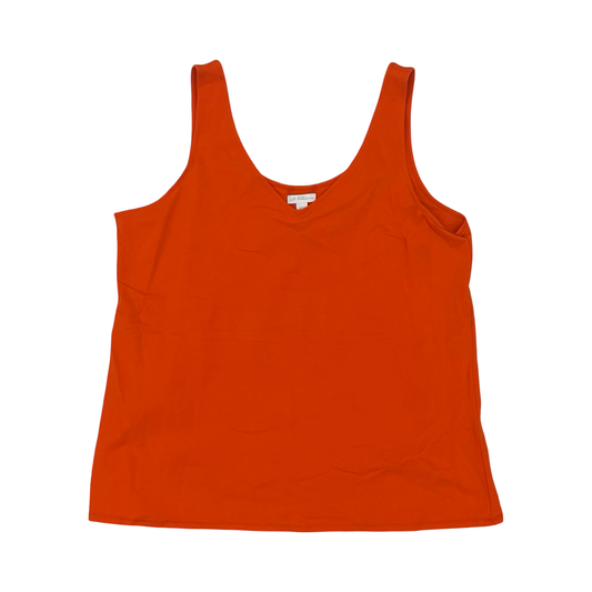 Top Sleeveless By J. Jill In Orange, Size:2X