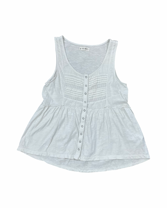 Top Sleeveless By Lucky Brand In White, Size:S