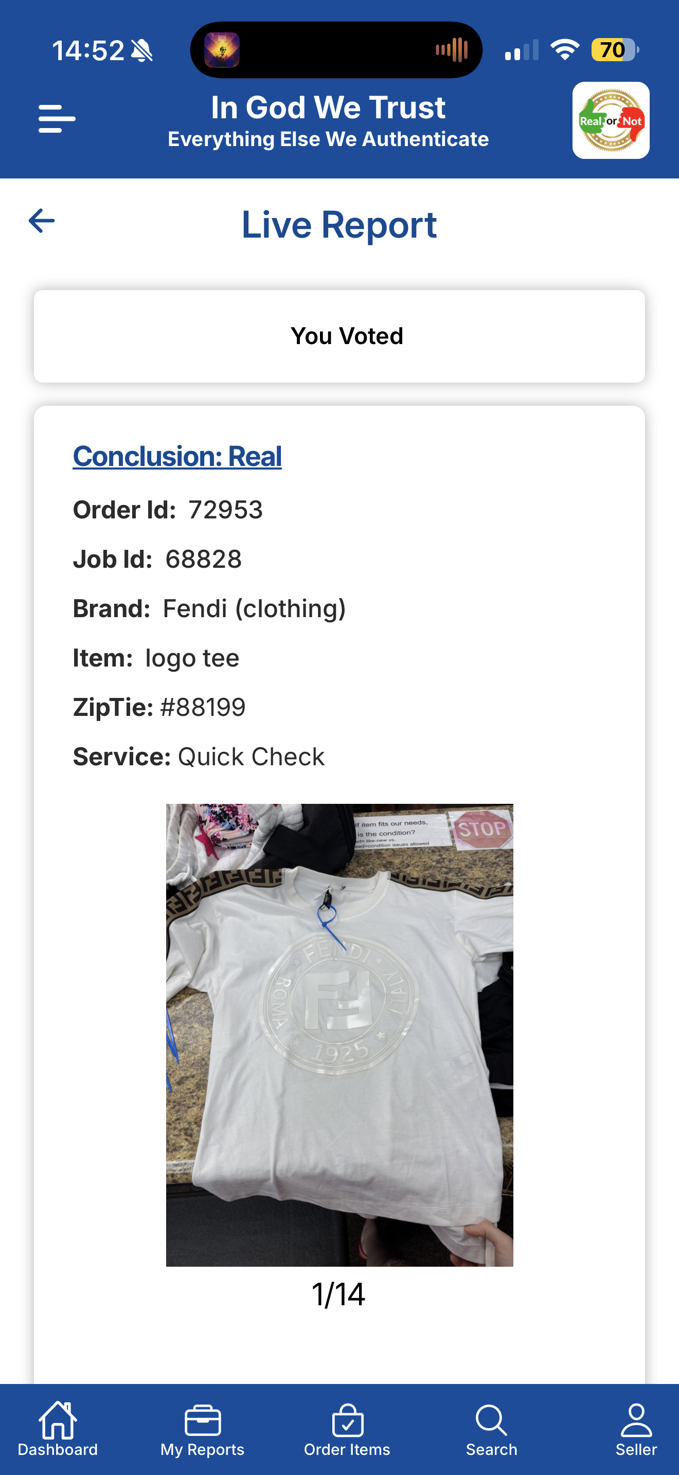 Top Short Sleeve Luxury Designer By Fendi In Cream & White, Size: Xs