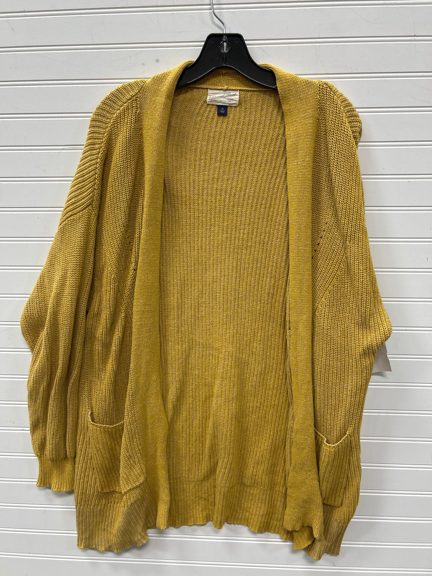 Sweater Cardigan By Universal Thread In Yellow, Size:M