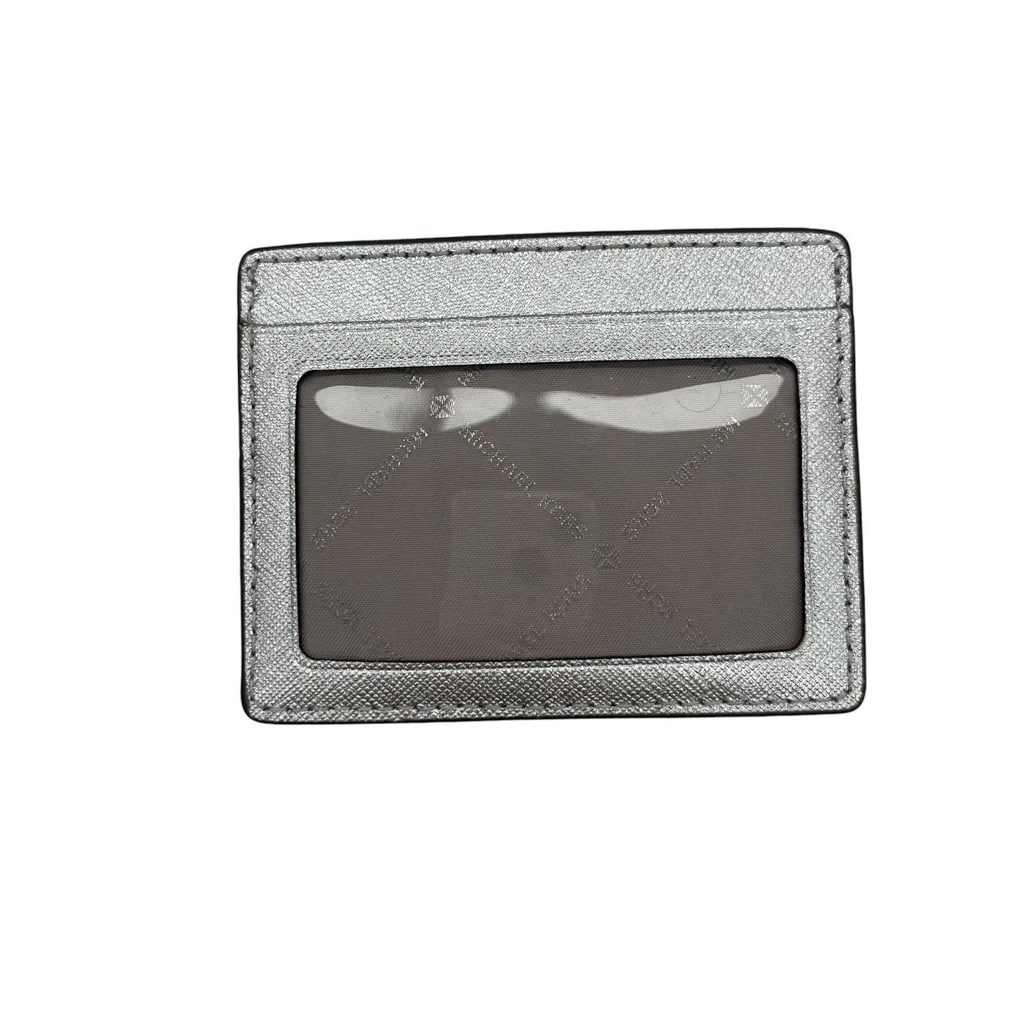 Id/Card Holder Designer By Michael Kors In Silver