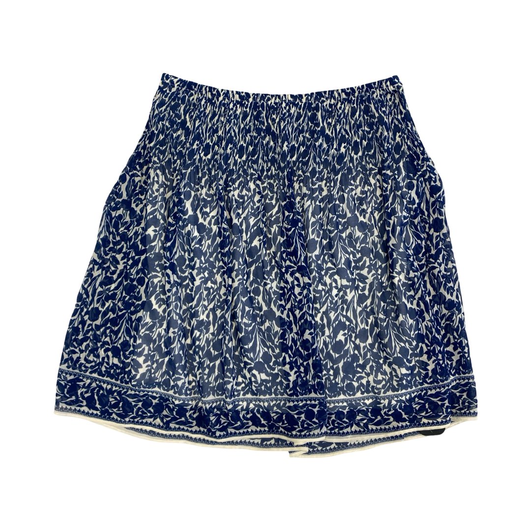 Skirt Mini & Short By Max Studio In Blue & White, Size:M