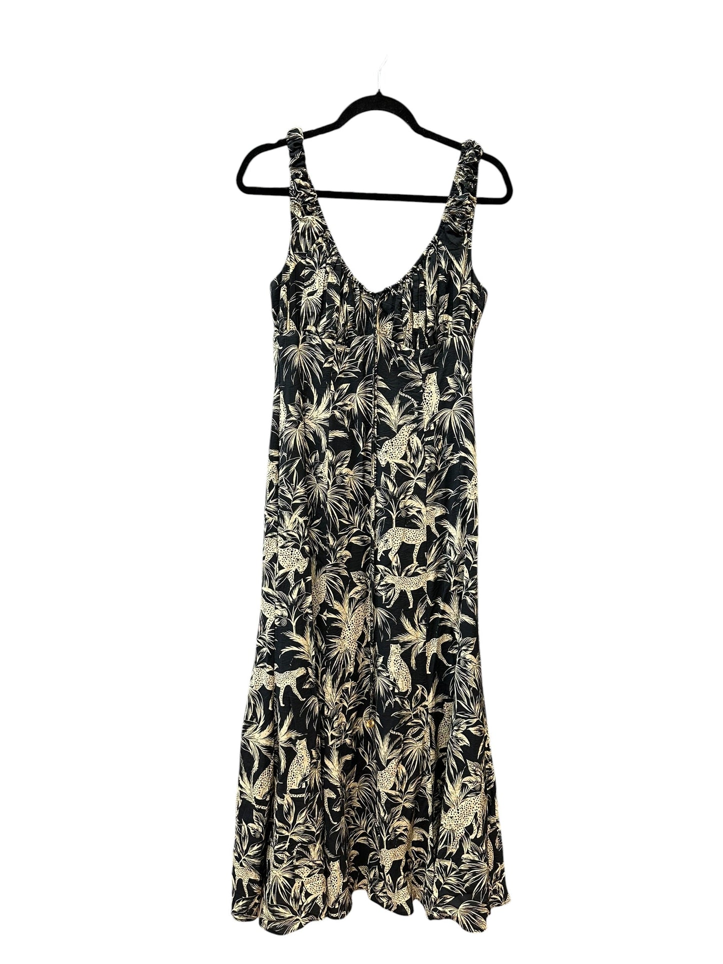 Dress Casual Maxi By Taylor In Black & Cream, Size:10