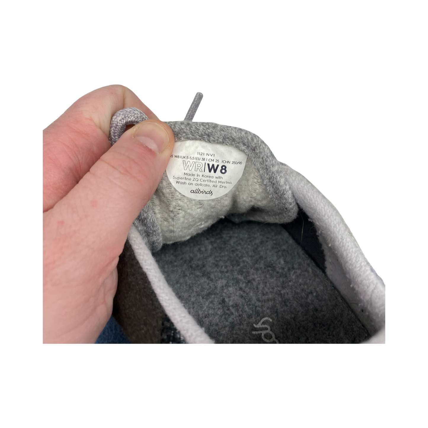 Shoes Sneakers By Allbirds In Cream & Grey, Size:8