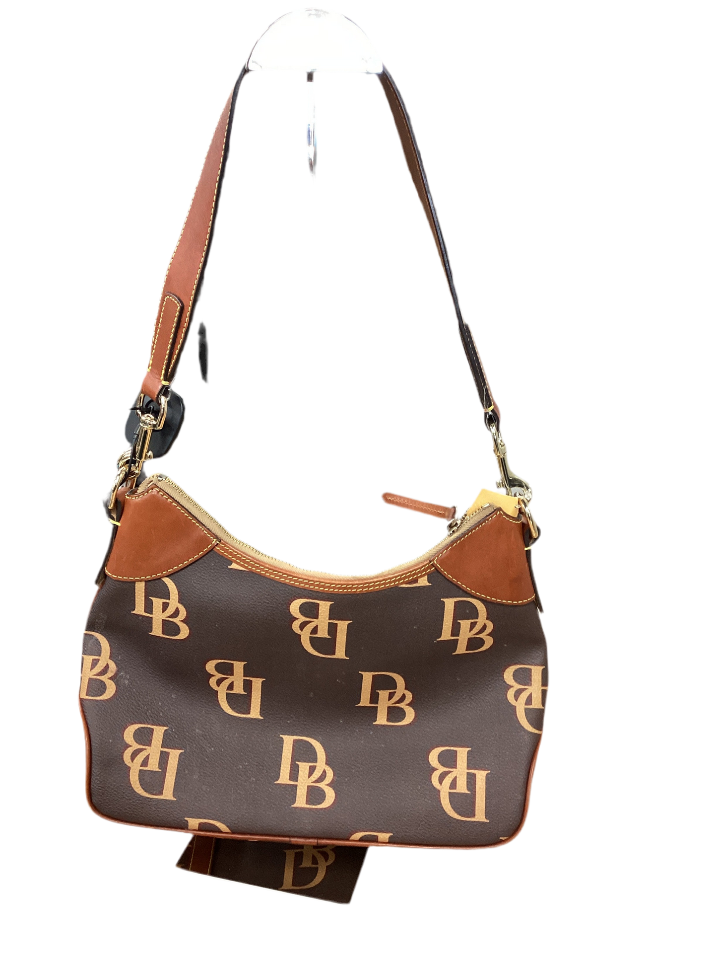 Handbag Designer By Dooney And Bourke In Brown & Cream, Size:Medium