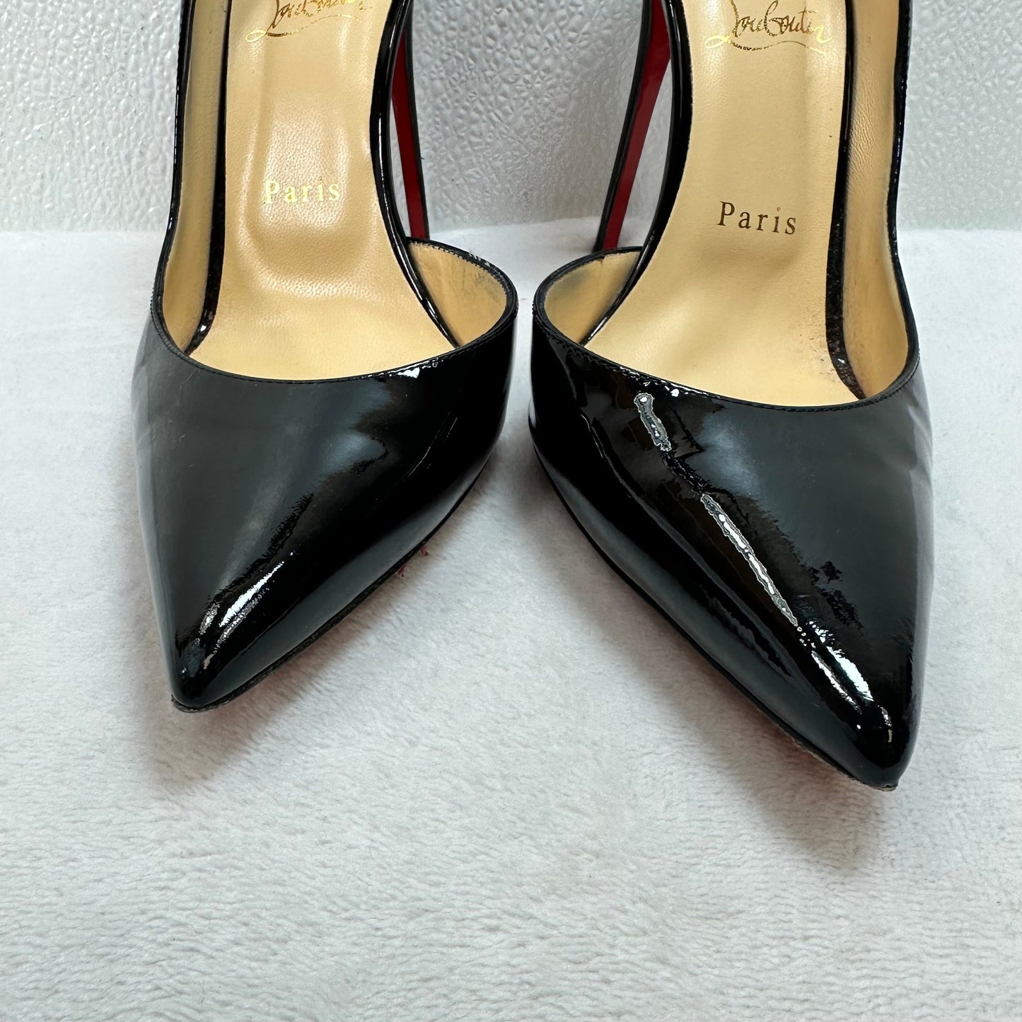 Shoes Luxury Designer By Christian Louboutin In Black, Size: 39