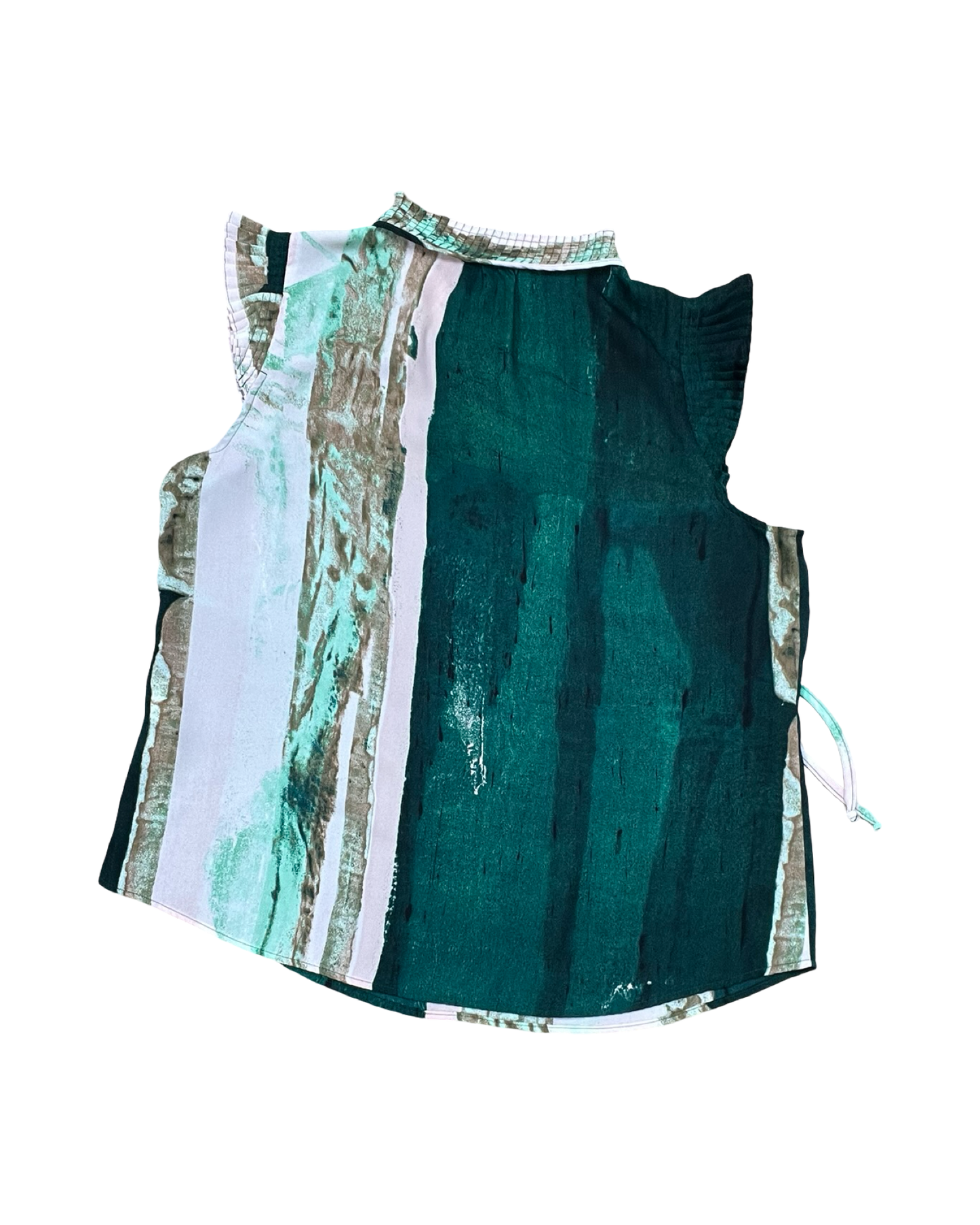 Top Sleeveless By Dkny In Green, Size:L
