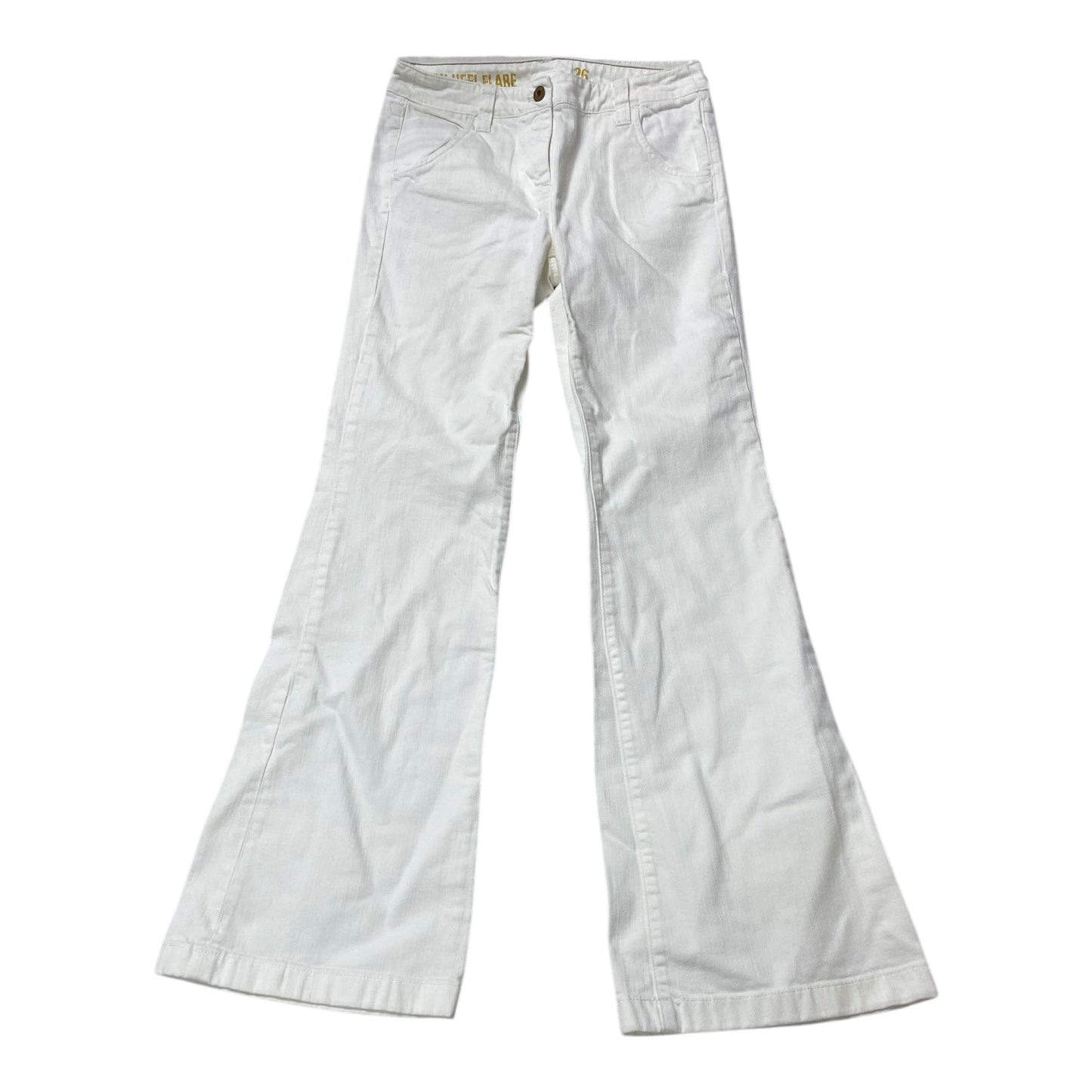 Jeans Flared By J. Crew In White Denim, Size:2