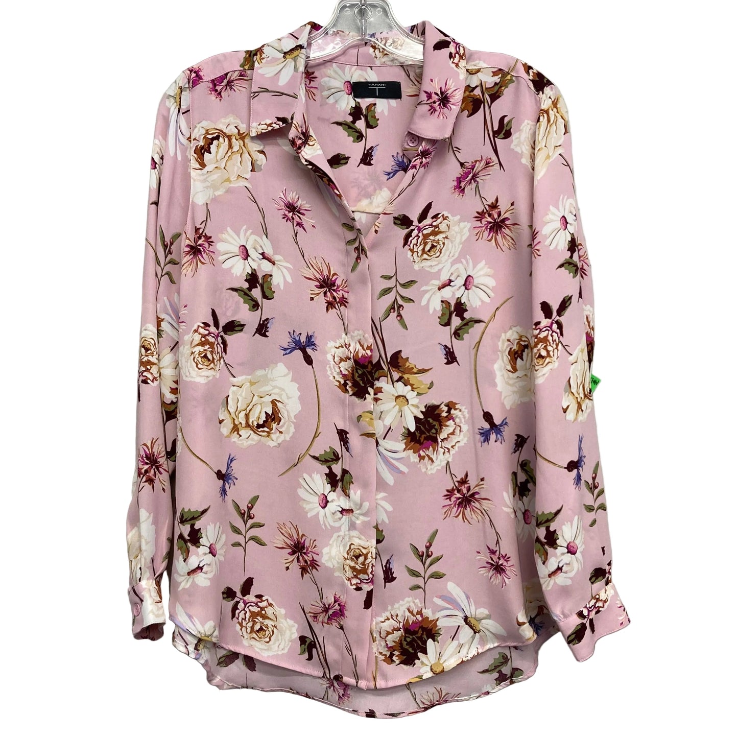 Blouse Ls By Tahari In Pink, Size:S