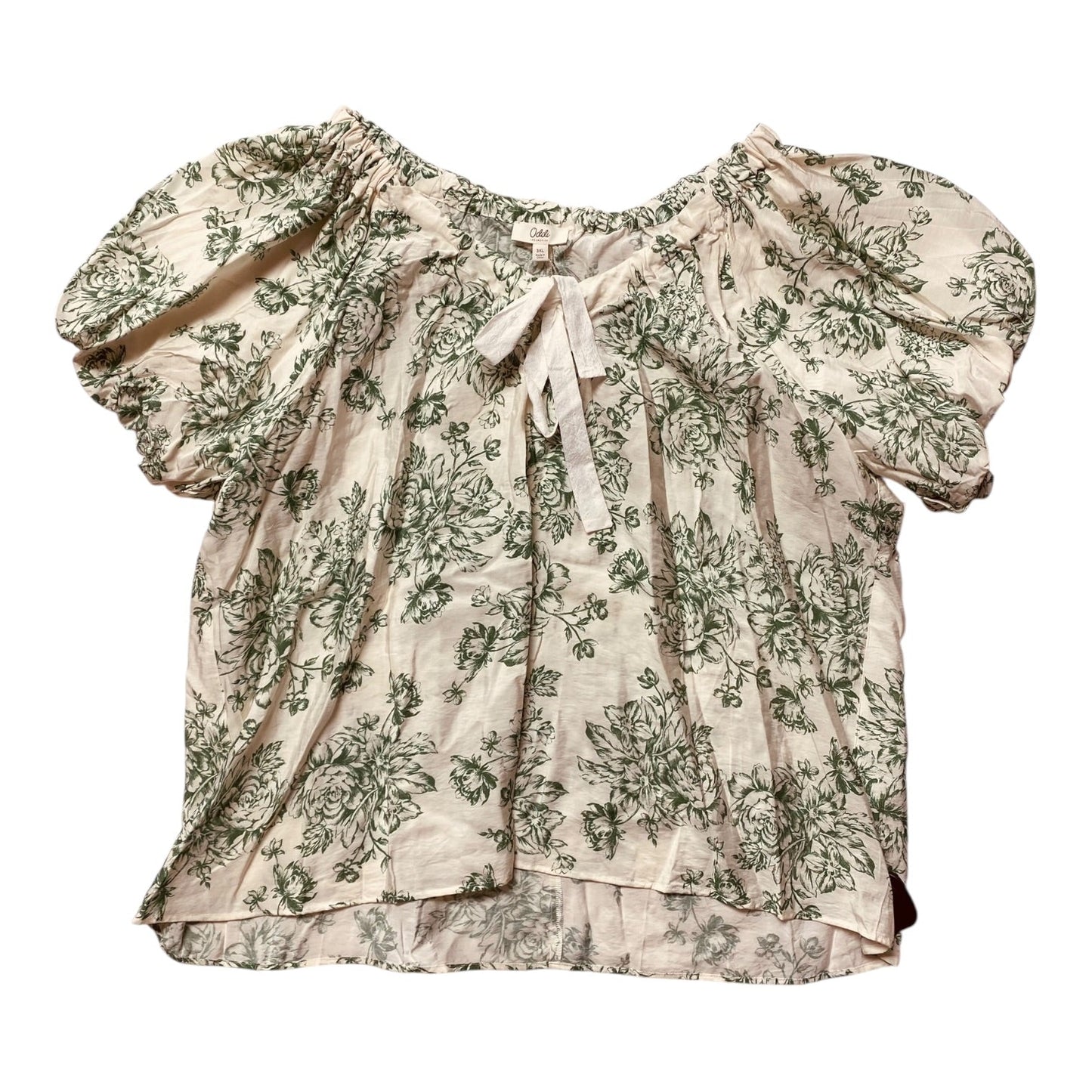 Top Ss By Oddi In Floral Print, Size:3X