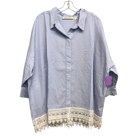 Top Ls By Christie Brinkley In Striped Pattern, Size:3X