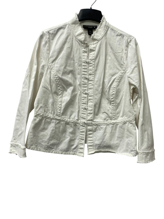 Jacket Denim By Venezia In White, Size:L