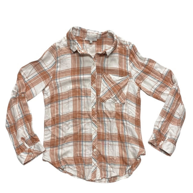 Top Ls By Love Tree In Plaid Pattern, Size:S