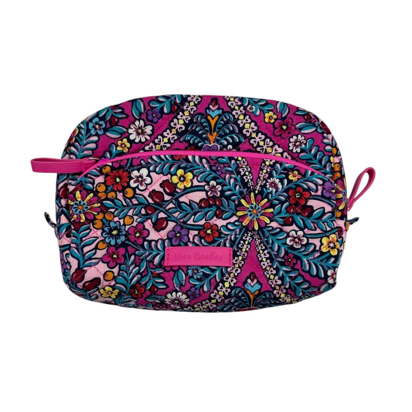 Makeup Bag By Vera Bradley In Pink & Purple, Size:Medium