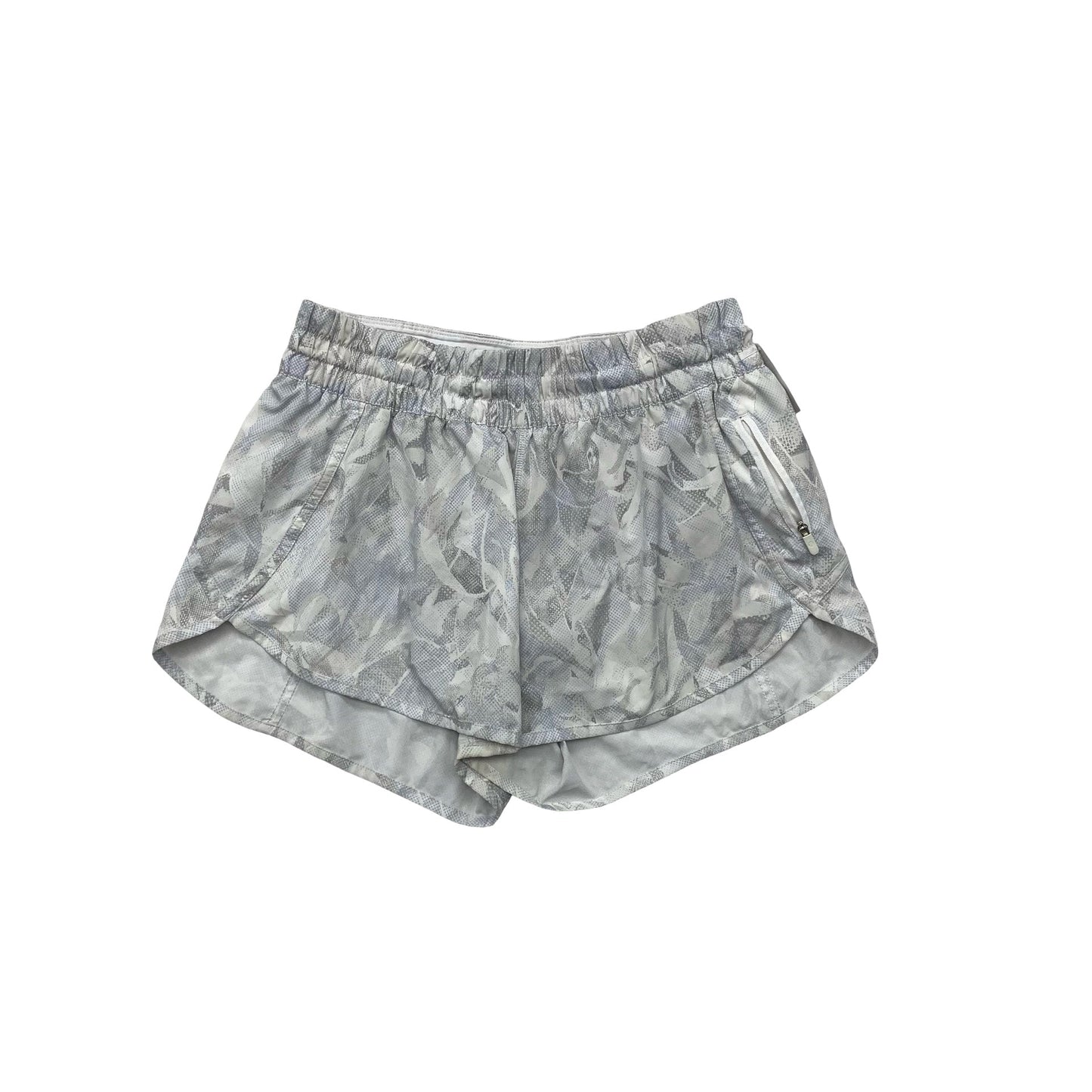 Athletic Shorts By Lululemon In Grey & White, Size:10