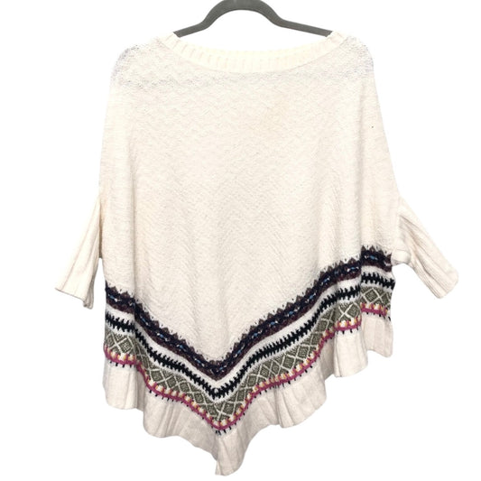 Poncho By Sleeping On Snow In Cream, Size:S