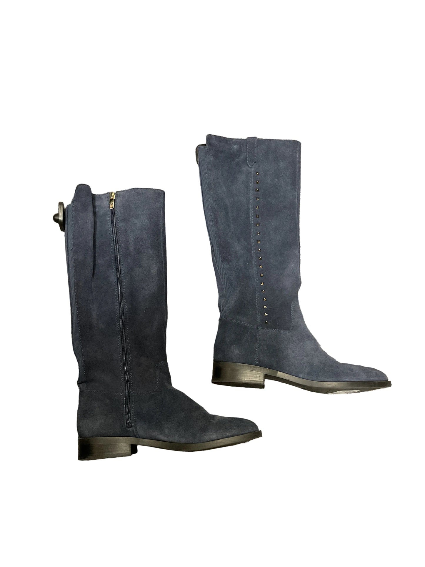 Boots Knee Flats By Marc Fisher In Navy, Size:7.5